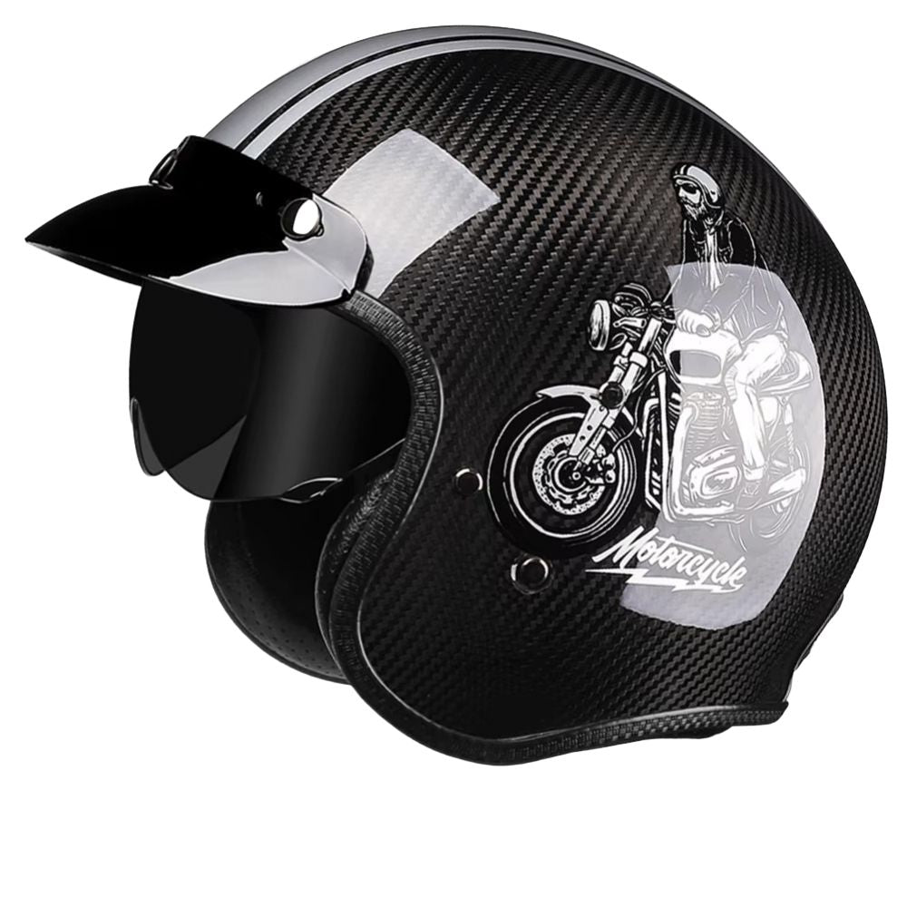 Casque moto jet carbone CarbonEdge™ homme & femme – Ultra léger homologué | Modaktor