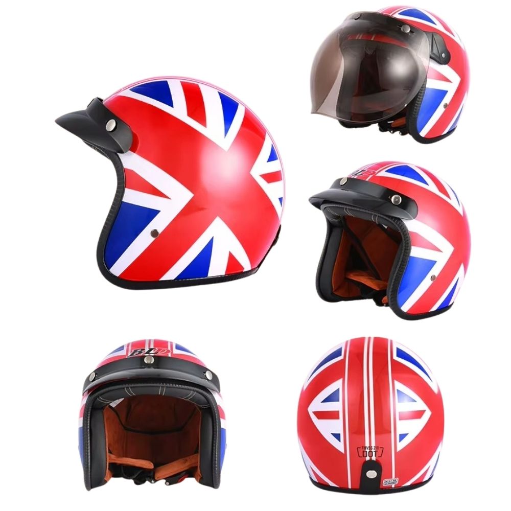 Casque Moto Vintage Homme – Femme Iron Skull / Homologué ECE