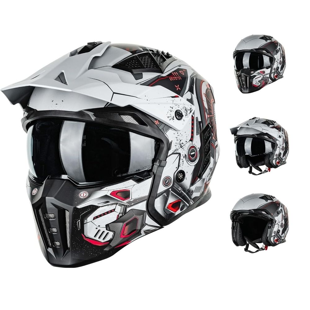 Casque Moto Modulable ILM Homme-Femme – Homologué ECE – Sécurité & Polyvalence 4-en-1