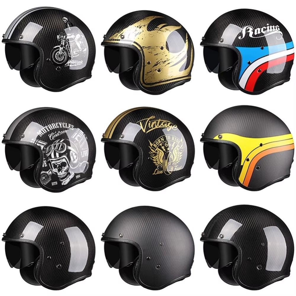 Casque moto jet carbone CarbonEdge™ homme & femme – Ultra léger homologué | Modaktor