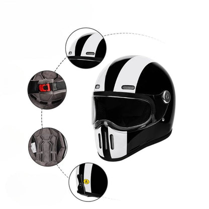 Casque Moto Intégral Homme-Femme | Homologué ECE – RetroRacer One