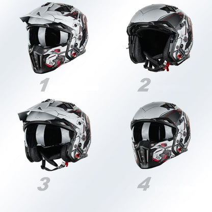 Casque Moto Modulable ILM Homme-Femme – Homologué ECE – Sécurité & Polyvalence 4-en-1