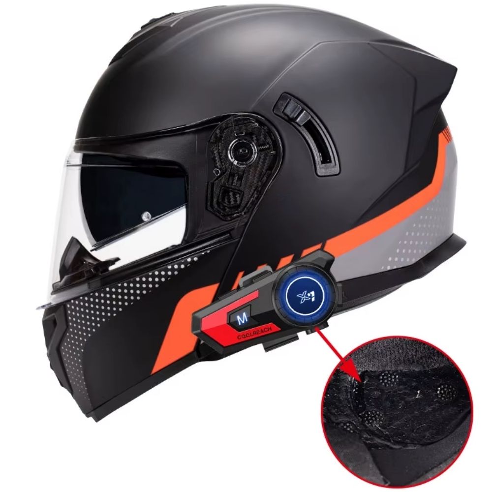 Casque Moto Modulable PROTEK™ – Double Visière, Homologué ECE – Confort, Silence et Protection