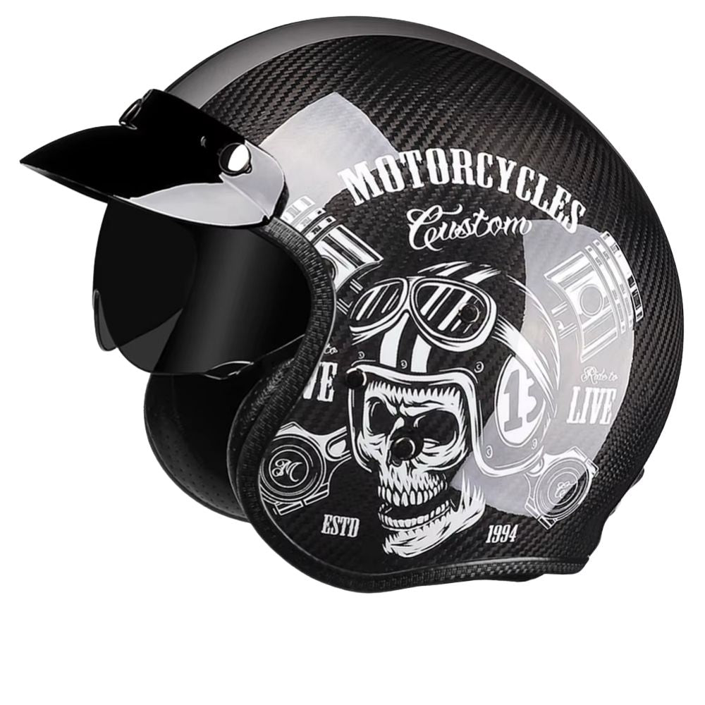 Casque moto jet carbone CarbonEdge™ homme & femme – Ultra léger homologué | Modaktor
