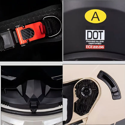 Casque Moto Modulable PROTEK™ – Double Visière, Homologué ECE – Confort, Silence et Protection
