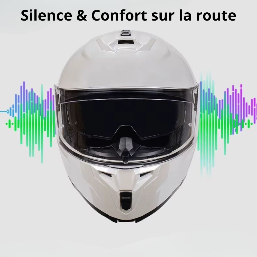 Casque Moto Modulable PROTEK™ – Double Visière, Homologué ECE – Confort, Silence et Protection