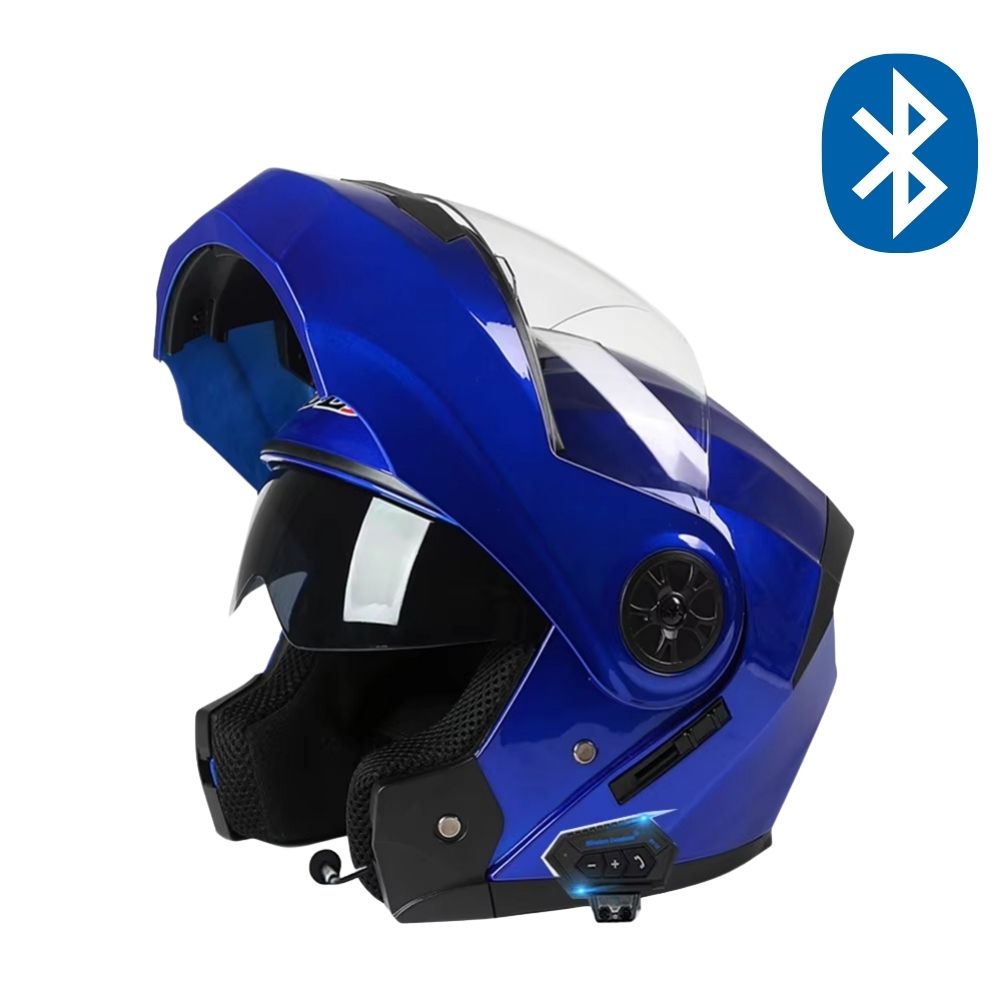 Casque Moto Bluetooth MODAKTOR SkyFlip – Homologué ECE, Double Visière Haute Définition