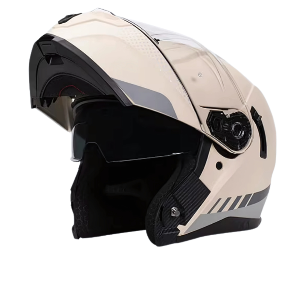 Casque Moto Modulable PROTEK™ – Double Visière, Homologué ECE – Confort, Silence et Protection