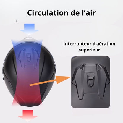 Casque Moto Modulable PROTEK™ – Double Visière, Homologué ECE – Confort, Silence et Protection