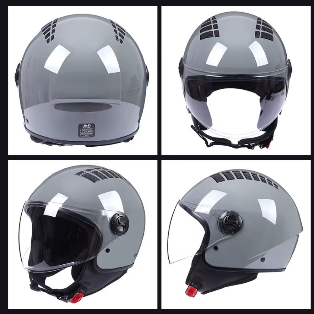 Casque Moto Jet Scooter AirVibe Homme-Femme – Homologué ECE | Visière Longue & Ventilation Active