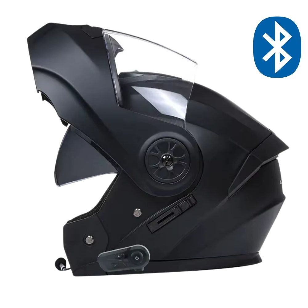 Casque Moto Bluetooth MODAKTOR SkyFlip – Homologué ECE, Double Visière Haute Définition