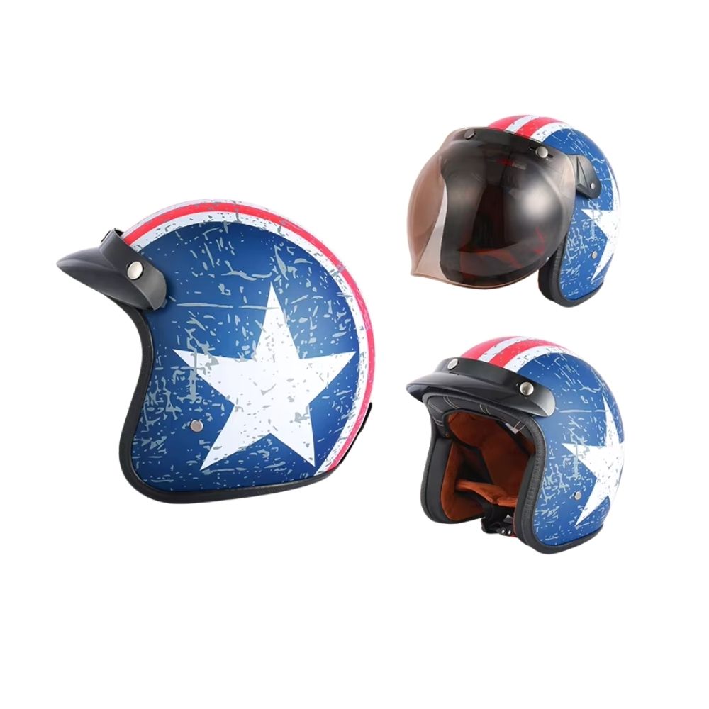 Casque Moto Vintage Homme – Femme Iron Skull / Homologué ECE