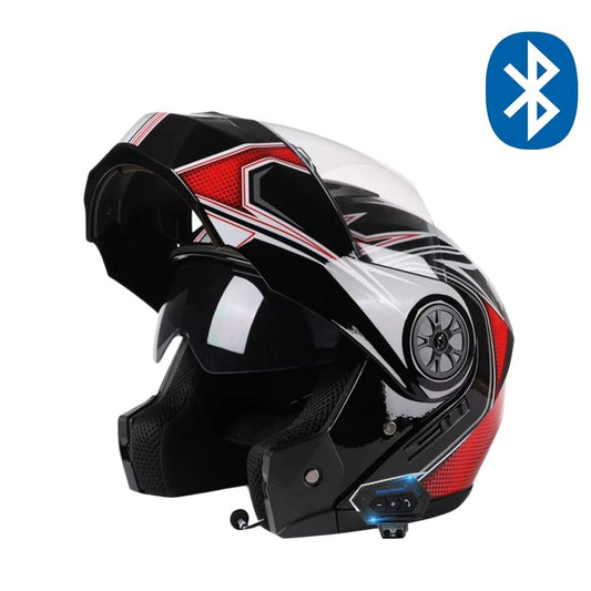 Casque Moto Bluetooth MODAKTOR SkyFlip – Homologué ECE, Double Visière Haute Définition