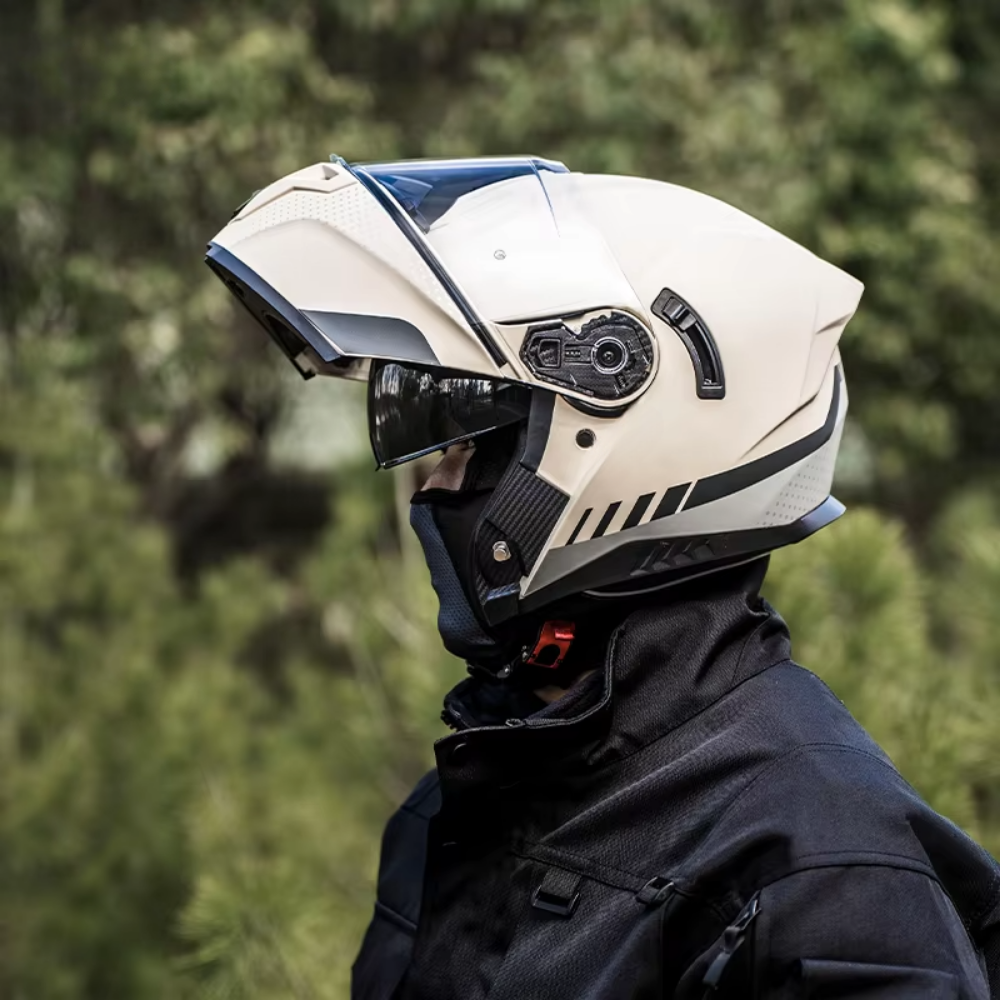 Casque Moto Modulable PROTEK™ – Double Visière, Homologué ECE – Confort, Silence et Protection