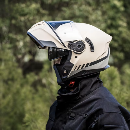 Casque Moto Modulable PROTEK™ – Double Visière, Homologué ECE – Confort, Silence et Protection