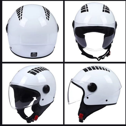 Casque Moto Jet Scooter AirVibe Homme-Femme – Homologué ECE | Visière Longue & Ventilation Active