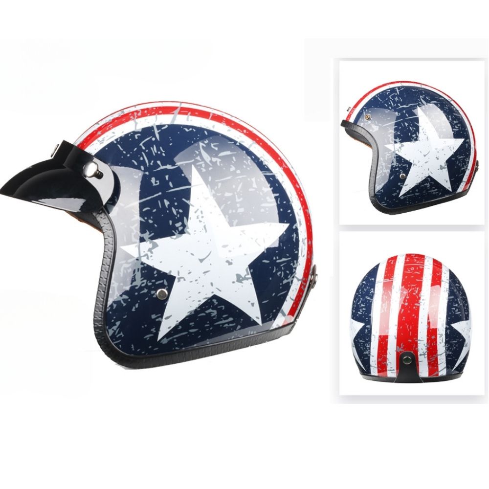 Casque Moto Vintage Homme – Femme Iron Skull / Homologué ECE