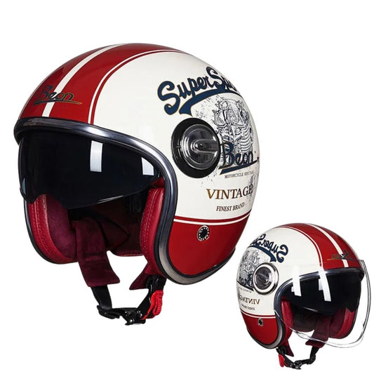 Casque moto Jet Vintage homme - femme Thunder Soul / Homologué ECE