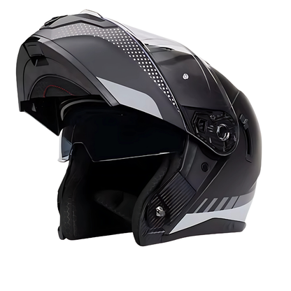 Casque Moto Modulable PROTEK™ – Double Visière, Homologué ECE – Confort, Silence et Protection
