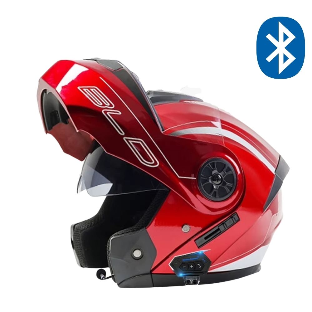 Casque Moto Bluetooth MODAKTOR SkyFlip – Homologué ECE, Double Visière Haute Définition