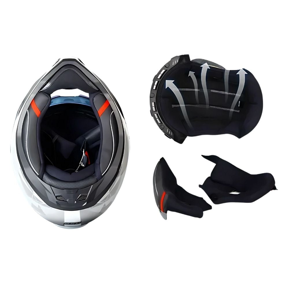 Casque Moto Cross Homologué Blaze – Double Visière, Sécurité & Confort Off-Road