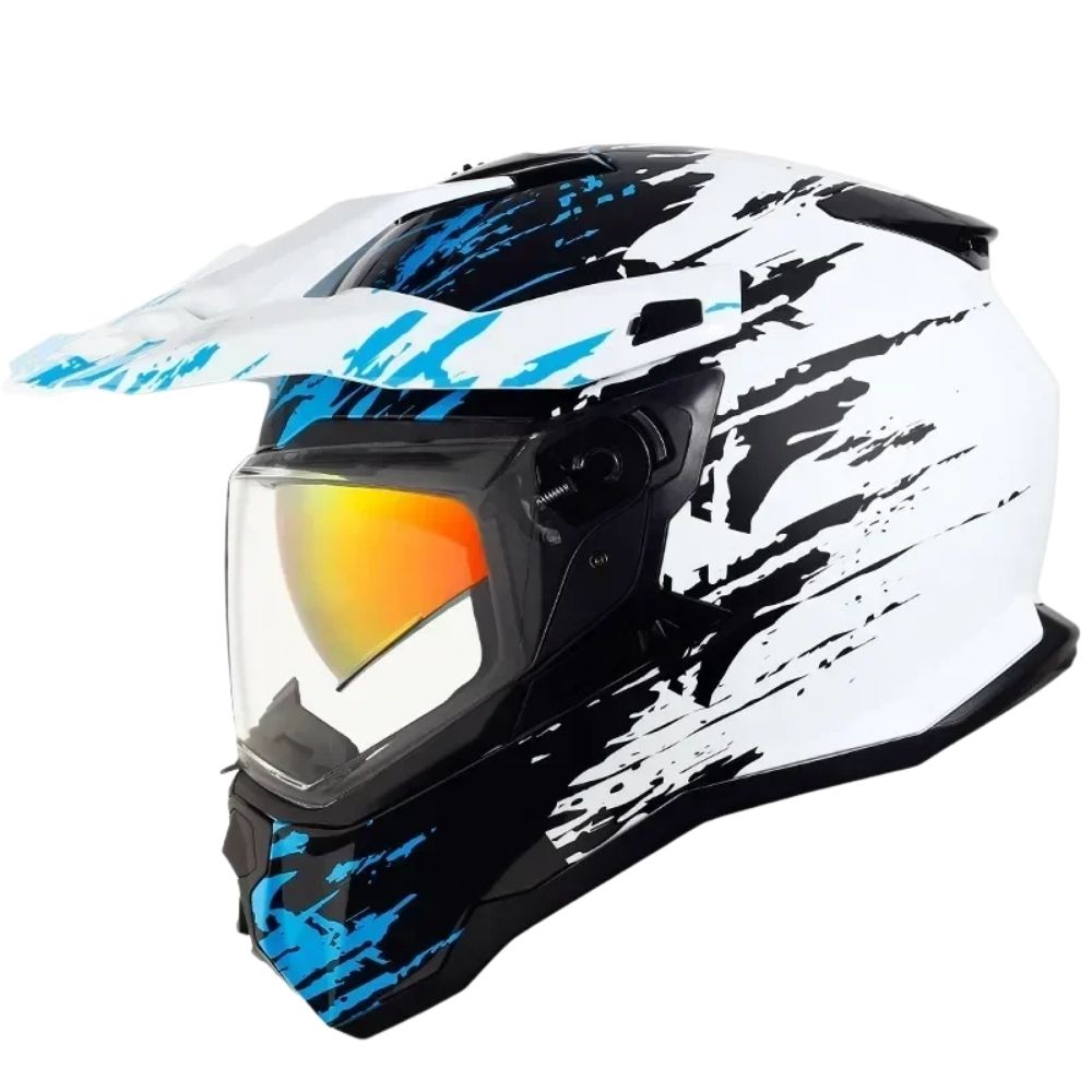 Casque Moto Cross Homologué Blaze – Double Visière, Sécurité & Confort Off-Road