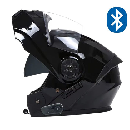 Casque Moto Bluetooth MODAKTOR SkyFlip – Homologué ECE, Double Visière Haute Définition