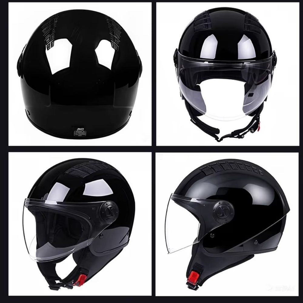 Casque Moto Jet Scooter AirVibe Homme-Femme – Homologué ECE | Visière Longue & Ventilation Active