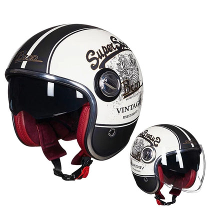 Casque moto Jet Vintage homme - femme Thunder Soul / Homologué ECE