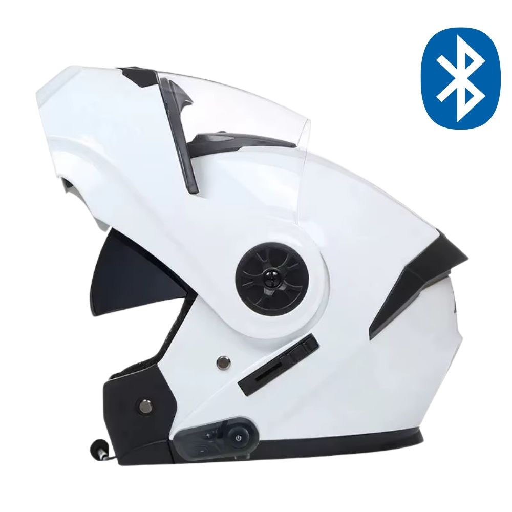 Casque Moto Bluetooth MODAKTOR SkyFlip – Homologué ECE, Double Visière Haute Définition