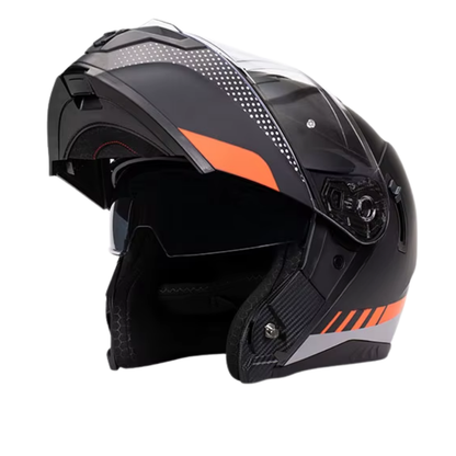 Casque Moto Modulable PROTEK™ – Double Visière, Homologué ECE – Confort, Silence et Protection