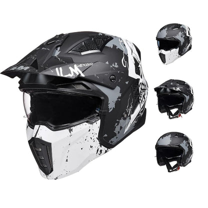 Casque Moto Modulable ILM Homme-Femme – Homologué ECE – Sécurité & Polyvalence 4-en-1