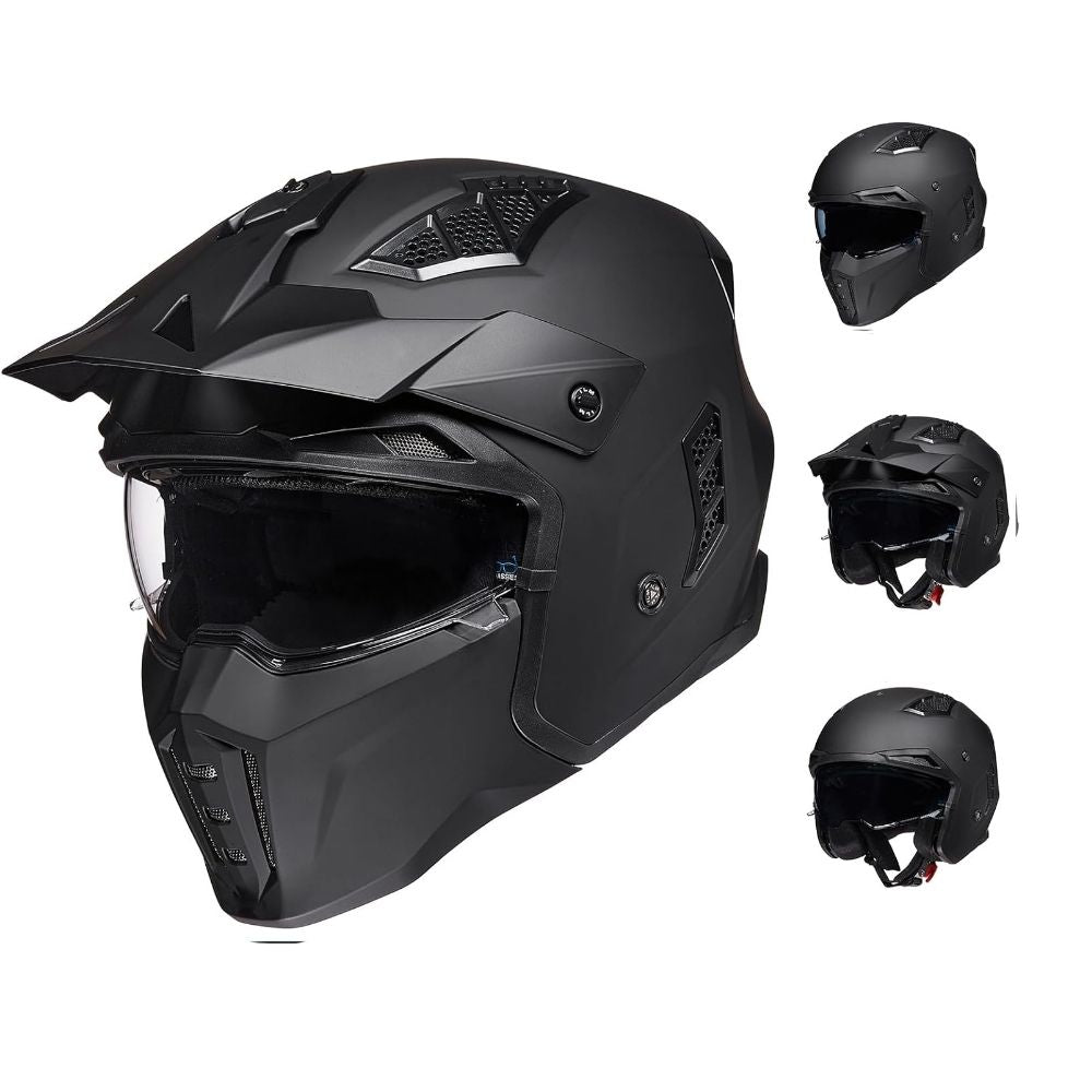 Casque Moto Modulable ILM Homme-Femme – Homologué ECE – Sécurité & Polyvalence 4-en-1