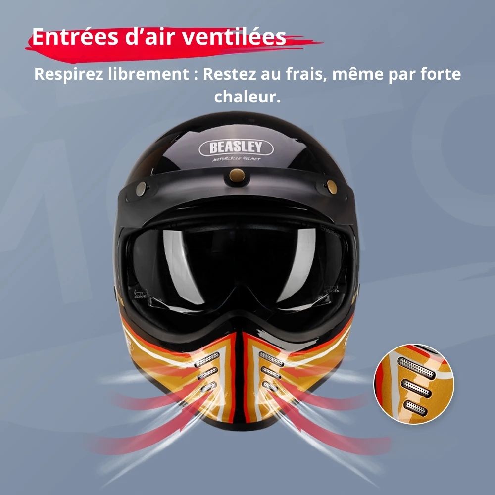 Casque Moto Intégral Homme-Femme | Homologué ECE – GoldRider™