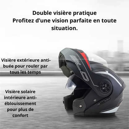 Casque Moto Modulable UNYX™ – Double Visière Anti-Buée & Homologué ECE – Sécurité et Confort Universel
