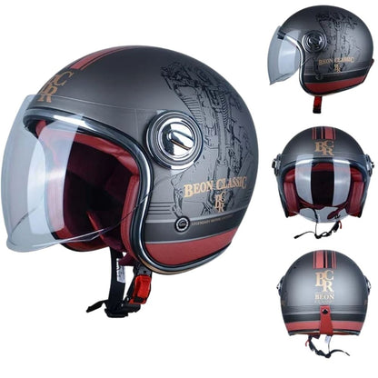 Casque moto Jet Vintage homme - femme Thunder Soul / Homologué ECE