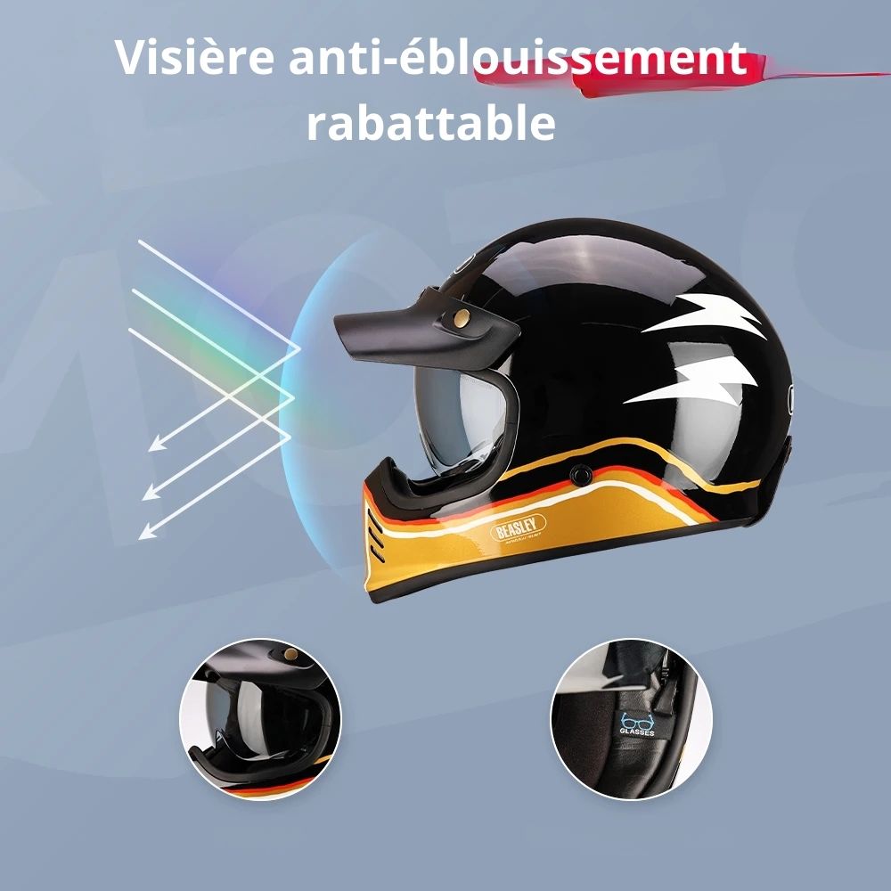 Casque Moto Intégral Homme-Femme | Homologué ECE – GoldRider™