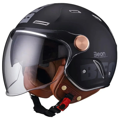 Casque Moto Jet Heritage Homme-Femme – Homologué ECE | Double Visière & Style Vintage